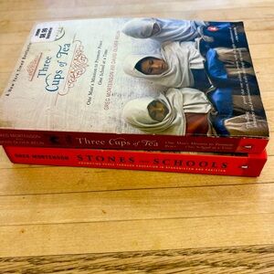 Three Cups of Tea and Stones into Schools by Greg Mortenson  book set